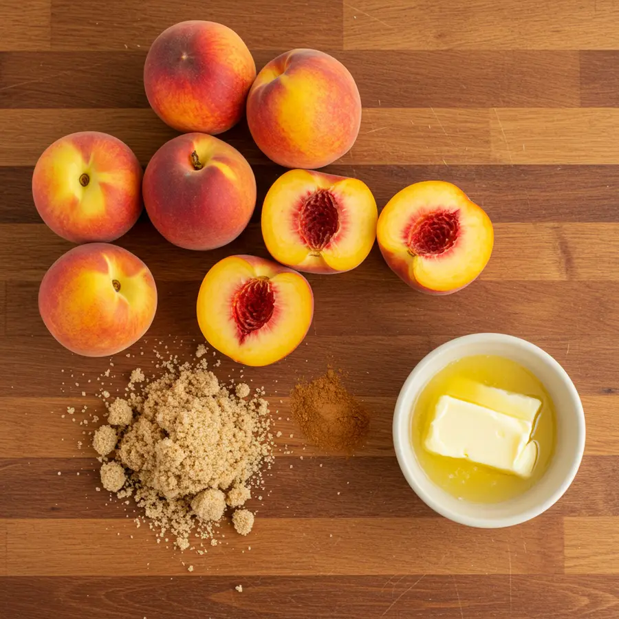 Air Fryer Caramelized Peaches – Juicy & Effortless Summer Dessert 6 ingredients for air fryer caramelized peaches