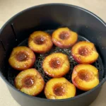 caramelized air fryer peaches