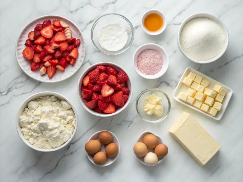 Air Fryer Strawberry Cake “Step-by-step process of making air fryer strawberry cake”