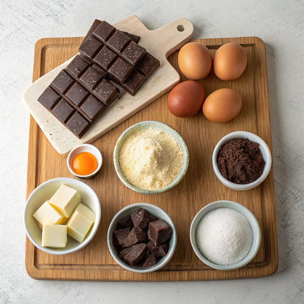 Air Fryer Lava Cakes Ingredients for air fryer lava cakes