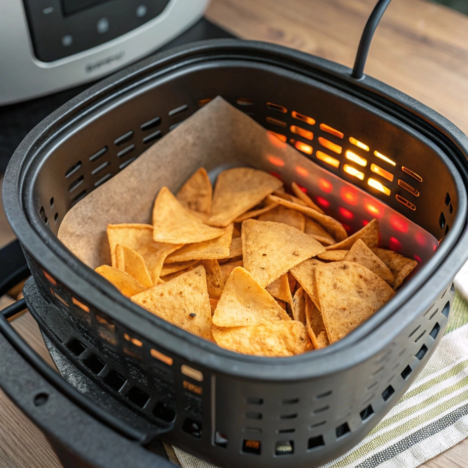 tortilla chips in air fryer crisping