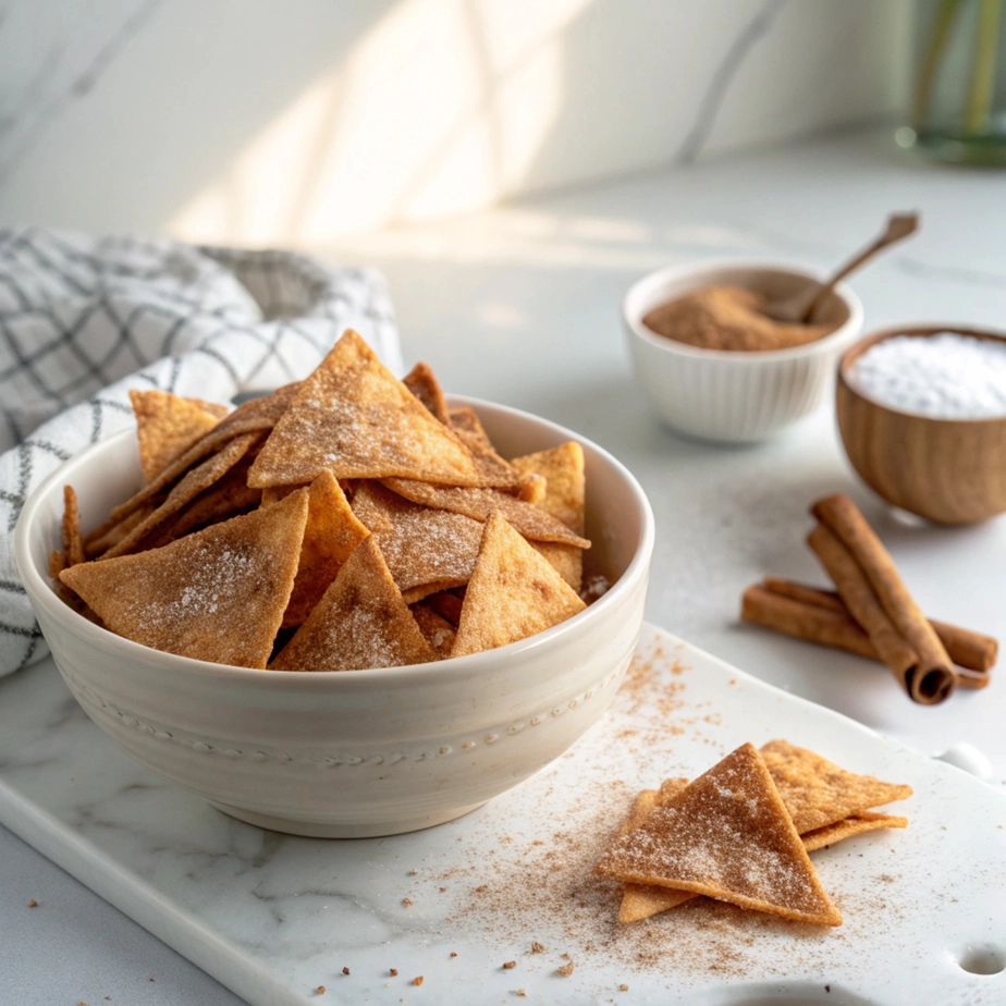 air fryer cinnamon tortilla chips