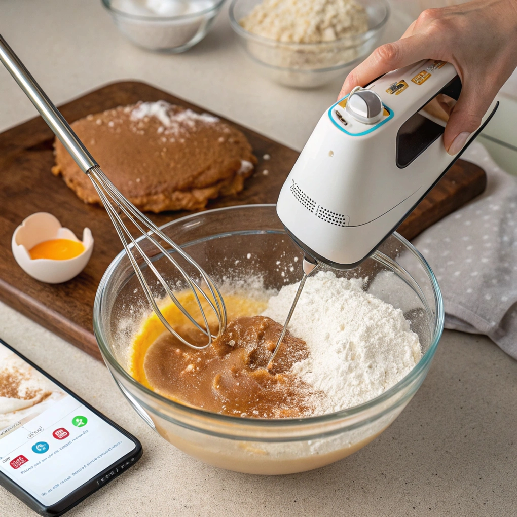 Air Fryer Keto Peanut Butter Cookies Mixing dough for keto peanut butter cookies