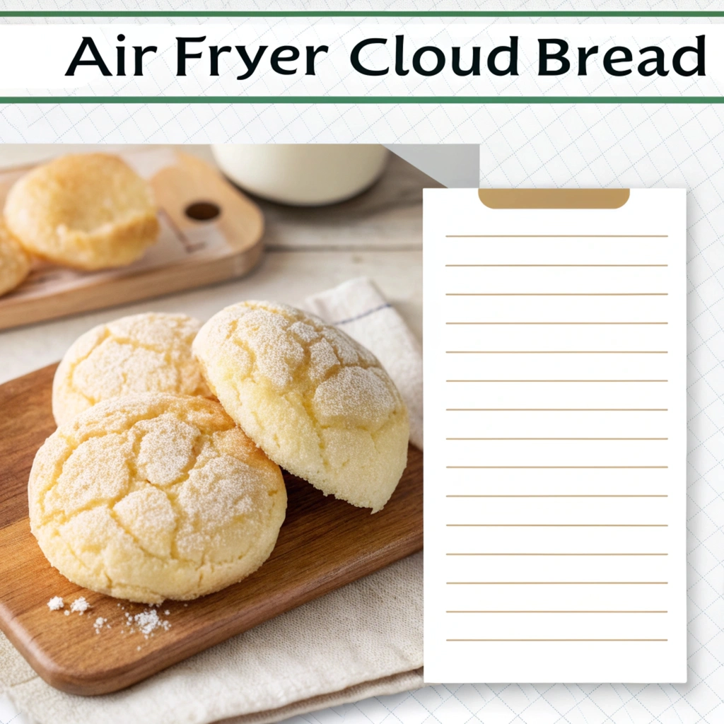 Air Fryer Cloud Bread “Air Fryer Cloud Bread recipe card”