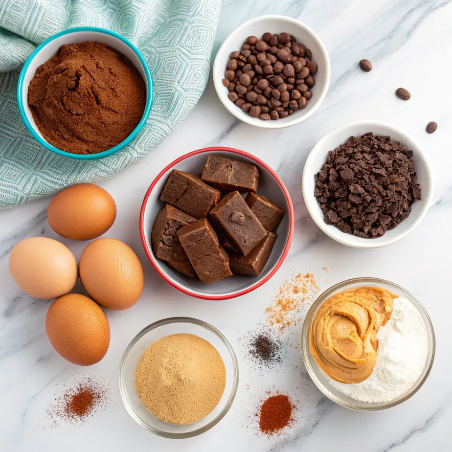 "Keto Air Fryer Brownies  ingredients prepared for air fryer recipe"