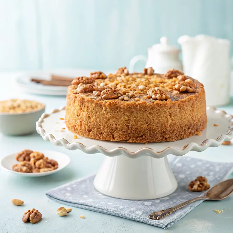 Air Fryer Banana Cake freshly baked