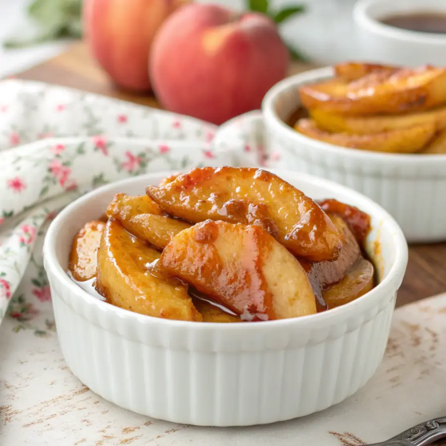 air fryer apples Air Fryer Apples dessert in rustic bowl