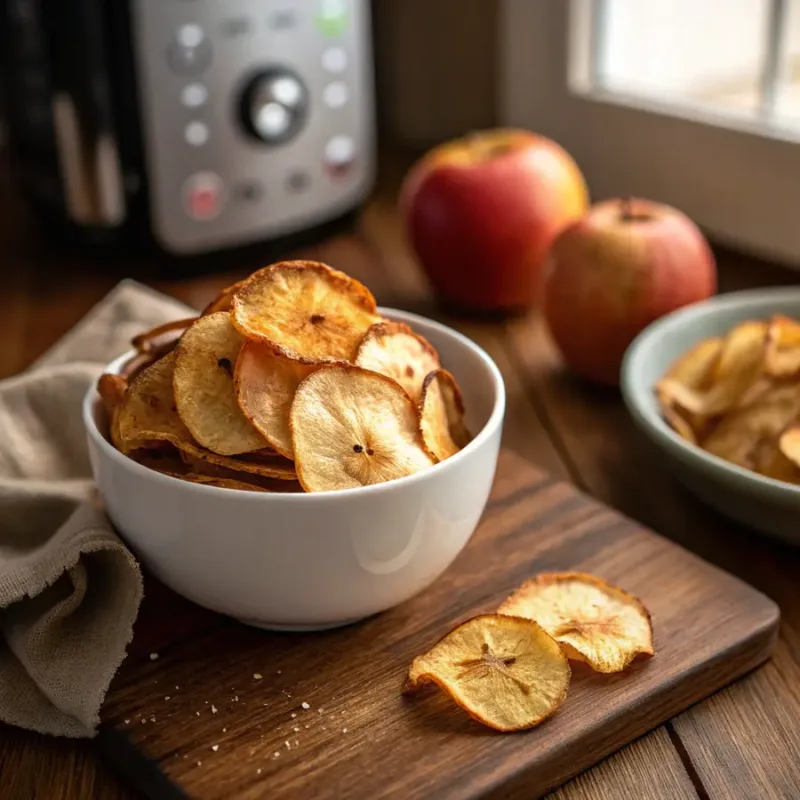 air fryer apple chips “Serving air fryer apple chips”