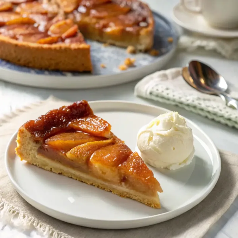 Fryer Upside Down Tart “Puff pastry sheet brushed with egg wash in air fryer basket”