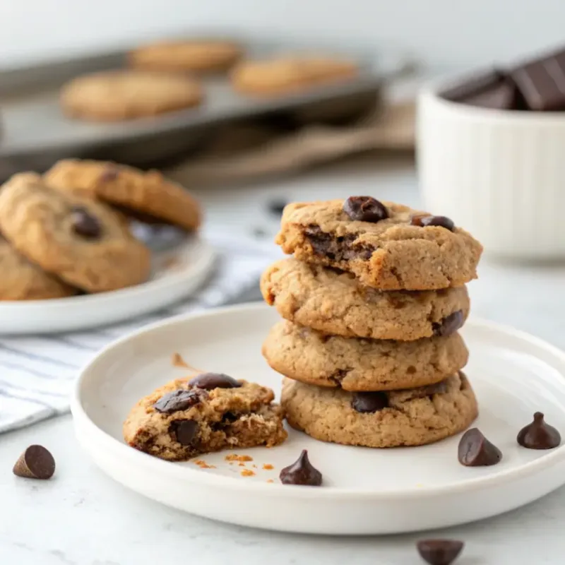 serving vegan air fryer cookies