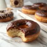 air fryer chocolate donuts “Air fryer chocolate donuts fresh from fryer”