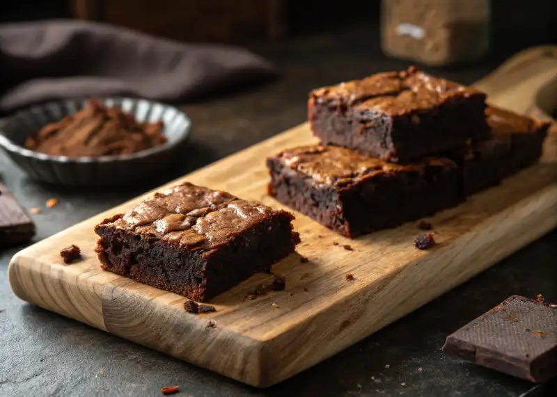 Air Fryer Boxed Brownies Air Fryer Boxed Brownies sliced on a cutting board