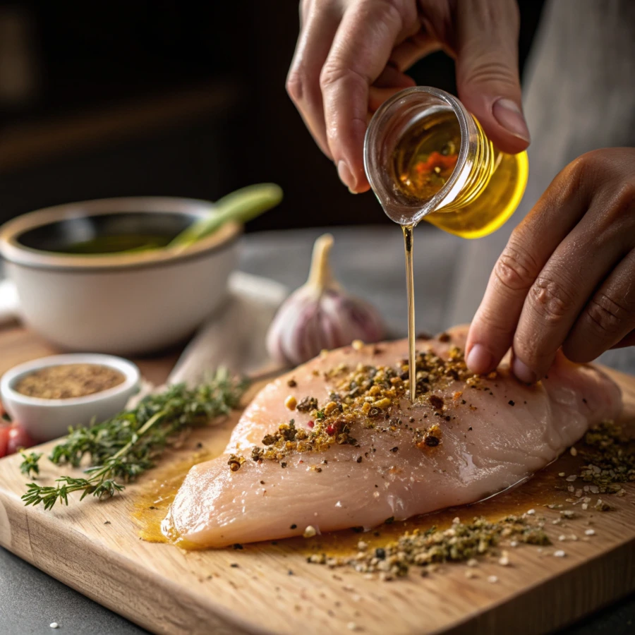 air fryer chicken breast Seasoning raw chicken