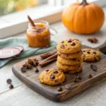 air fryer pumpkin cookies air fryer pumpkin cookies on wooden board