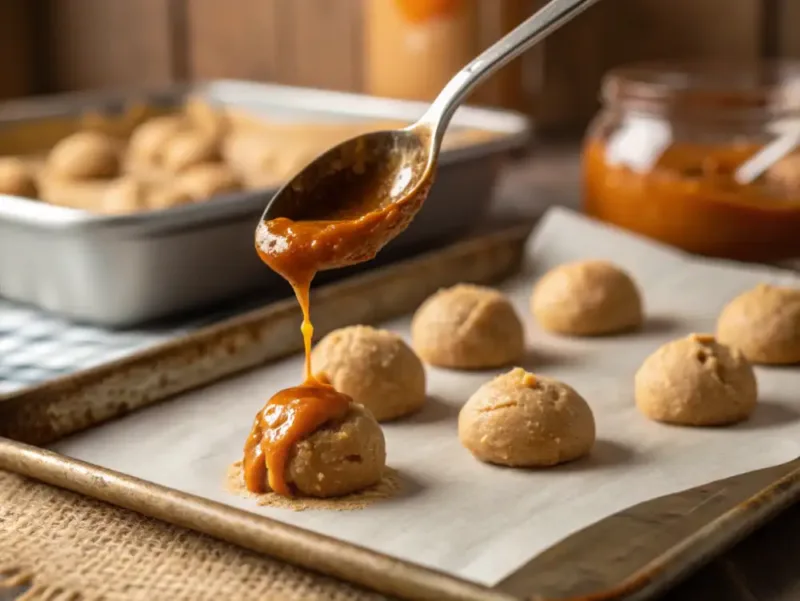 Pumpkin Pie Cookies filling cookies with pumpkin pie filling