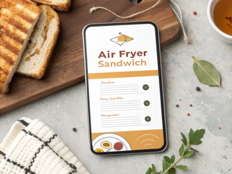 Air Fryer Sandwich “recipe card air fryer sandwich turkey brie apple”