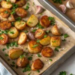 crispy roasted potatoes “Crispy roasted potatoes with garlic and parsley”
