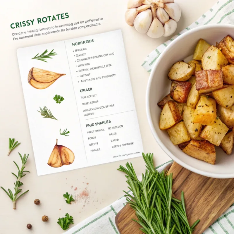 crispy roasted potatoes Crispy roasted potatoes recipe card”