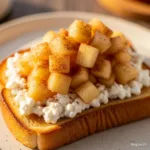 Air Fryer Apple Pie Cottage Cheese Toast Air fryer apple pie cottage cheese toast on plate
