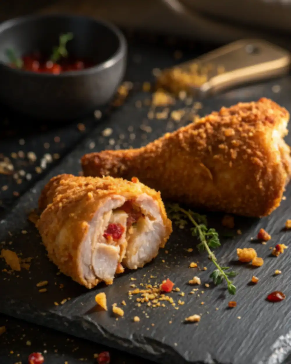 Air Fryer Chicken Drumsticks crispy texture of air fryer chicken drumsticks