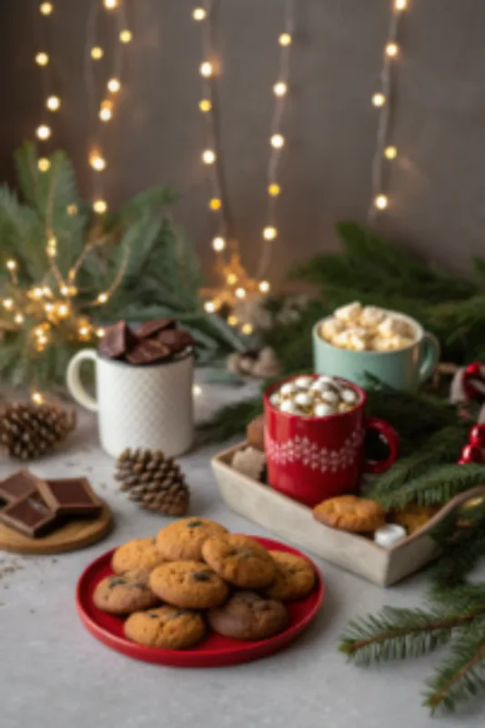 Air fryer Christmas cookies holiday table