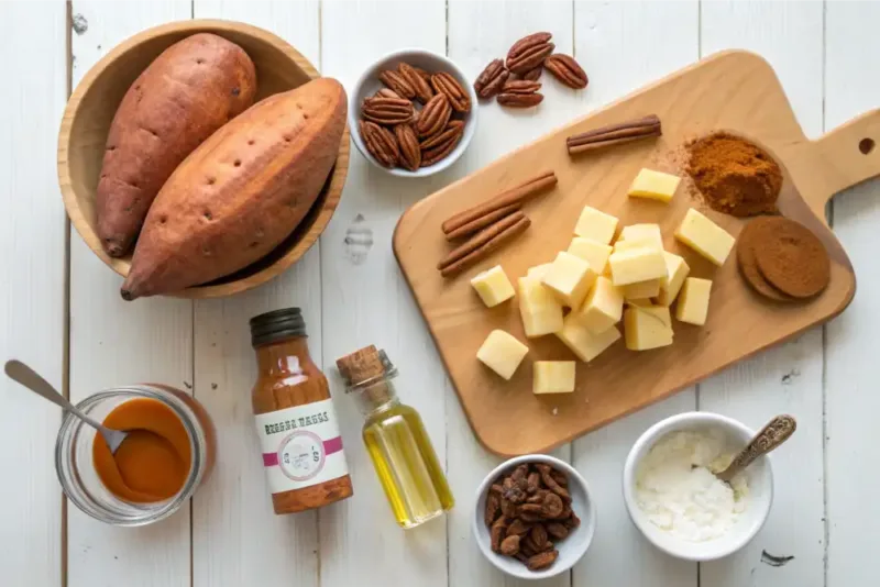 yams recipe yams recipe ingredients flat lay