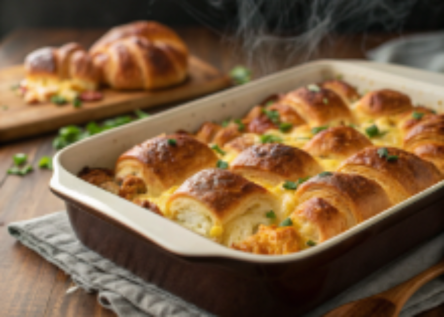 croissant breakfast casserole croissant breakfast casserole baked golden