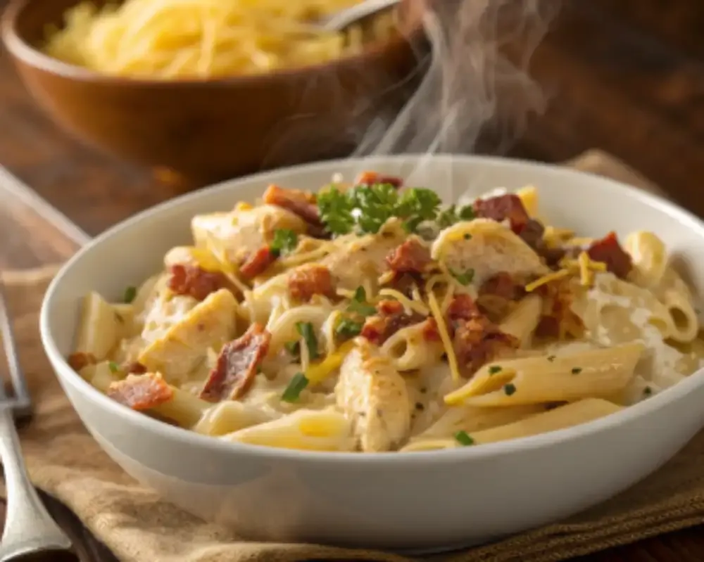 Chicken bacon ranch pasta Chicken bacon ranch pasta