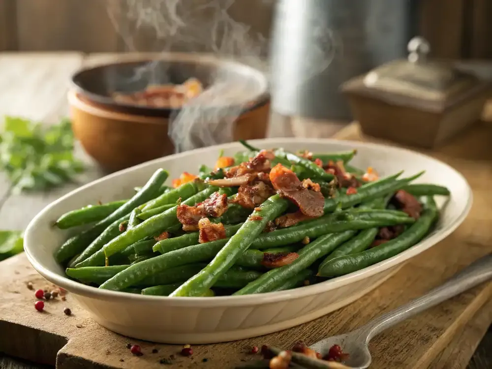 Green beans with bacon Green beans with bacon