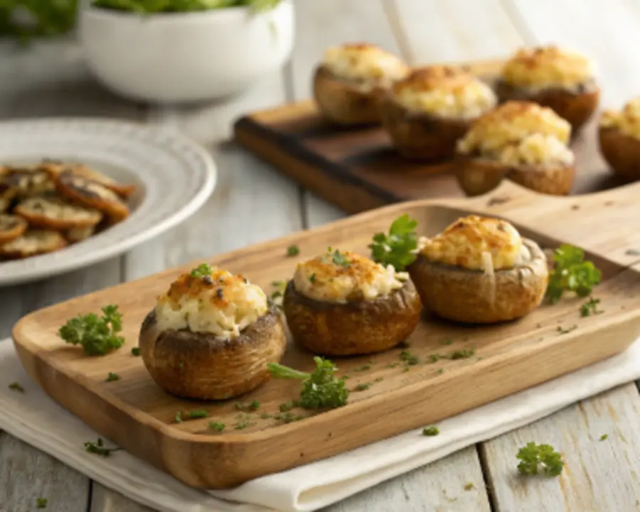 air fryer stuffed mushrooms air fryer stuffed mushrooms golden and creamy