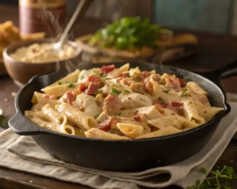 Chicken bacon ranch pasta Chicken bacon ranch pasta