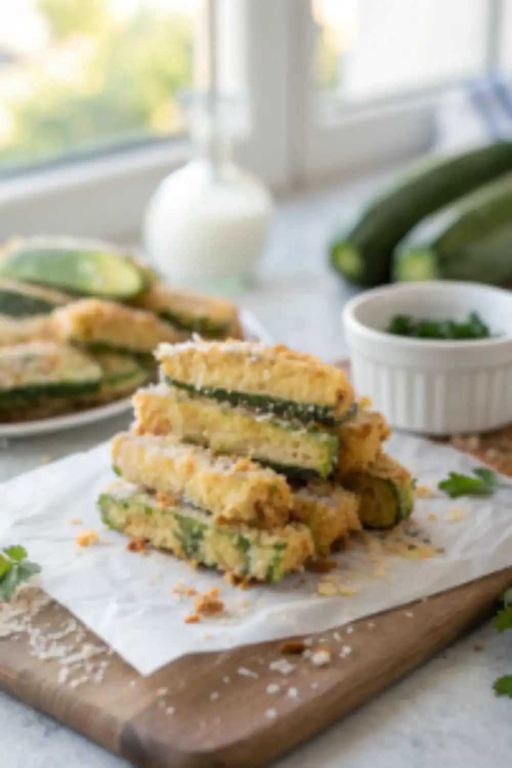 air fryer zucchini fries Crispy air fryer zucchini fries fresh from the basket