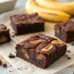 air fryer brownie with banana Air fryer brownie with banana baked until fudgy with a rich chocolate center Caption: