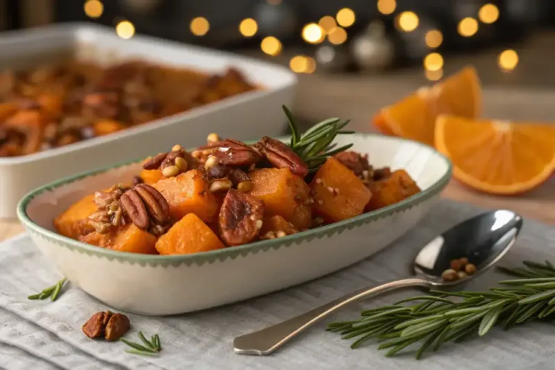 yams recipe serving candied yams with pecans