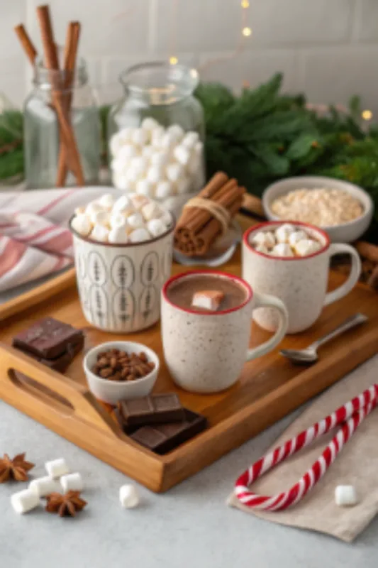 holiday air fryer hot chocolate bar