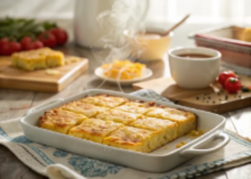 Hash brown casserole breakfast Inside texture of hash brown casserole breakfast