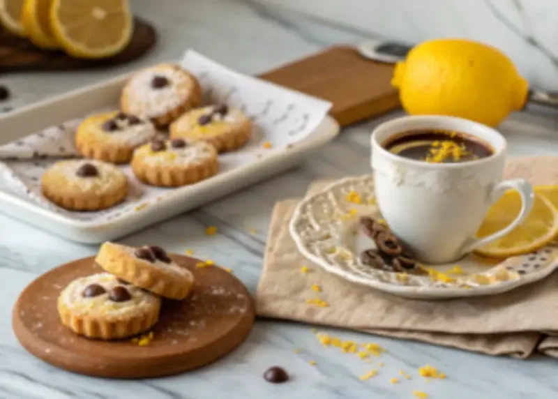cannoli cookies Cannoli cookies served with espresso and citrus zest