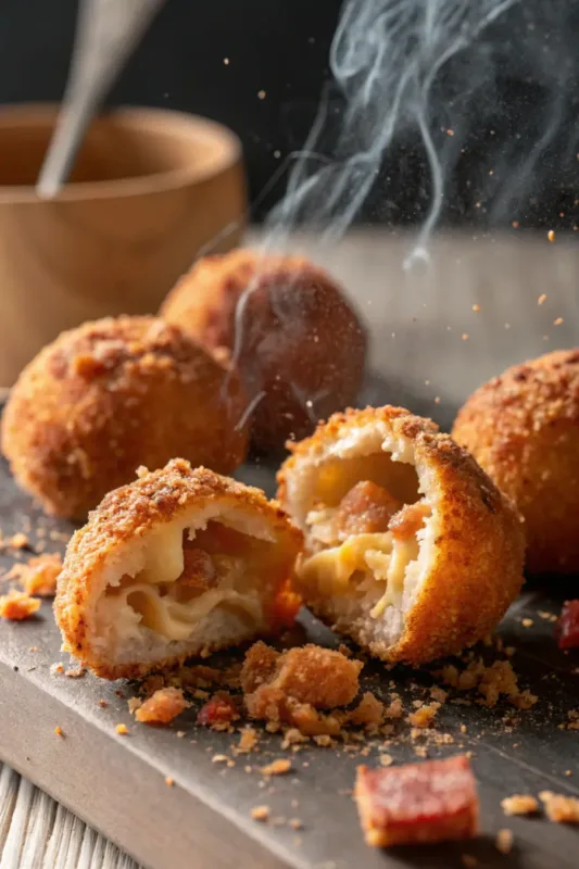 close-up of crispy air fryer snack showing crunchy texture