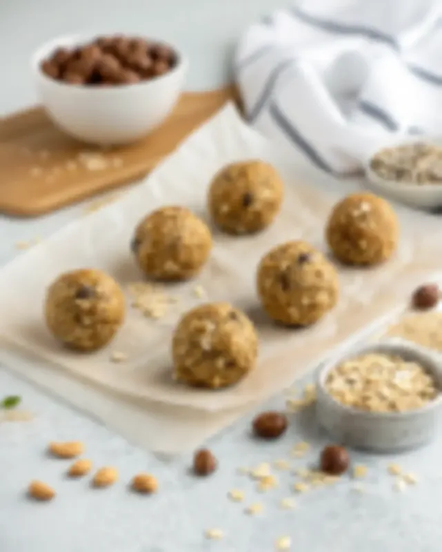 peanut butter balls Healthy peanut butter energy balls with oats