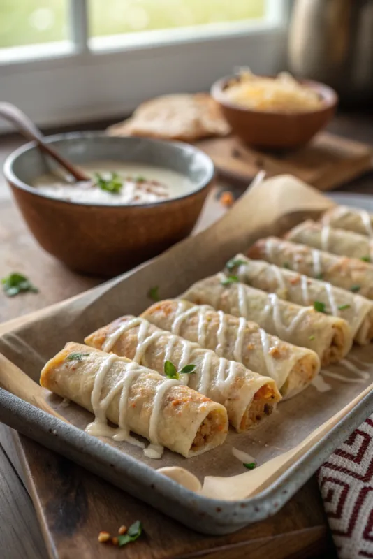 Air Fryer Chicken Egg Rolls Uncooked chicken egg rolls prepared for freezing