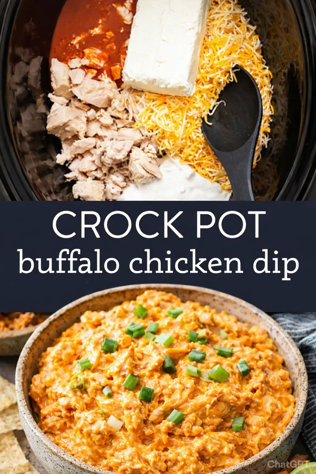 buffalo chicken dip in crock pot, creamy