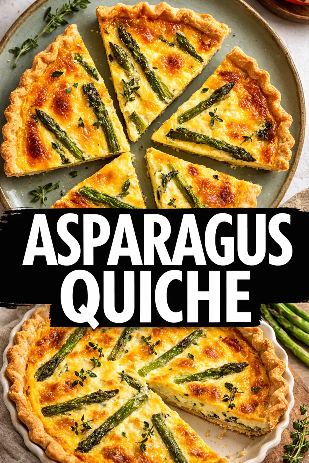 Asparagus Quiche Roasted Asparagus and Scallion Quiche