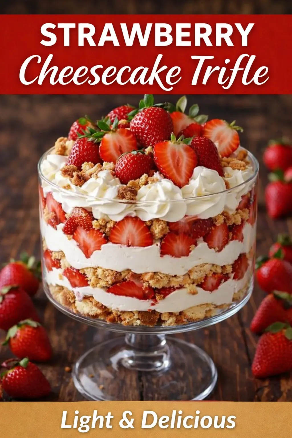 Strawberry Cheesecake Trifle Strawberry Cheesecake Trifle – Easy,