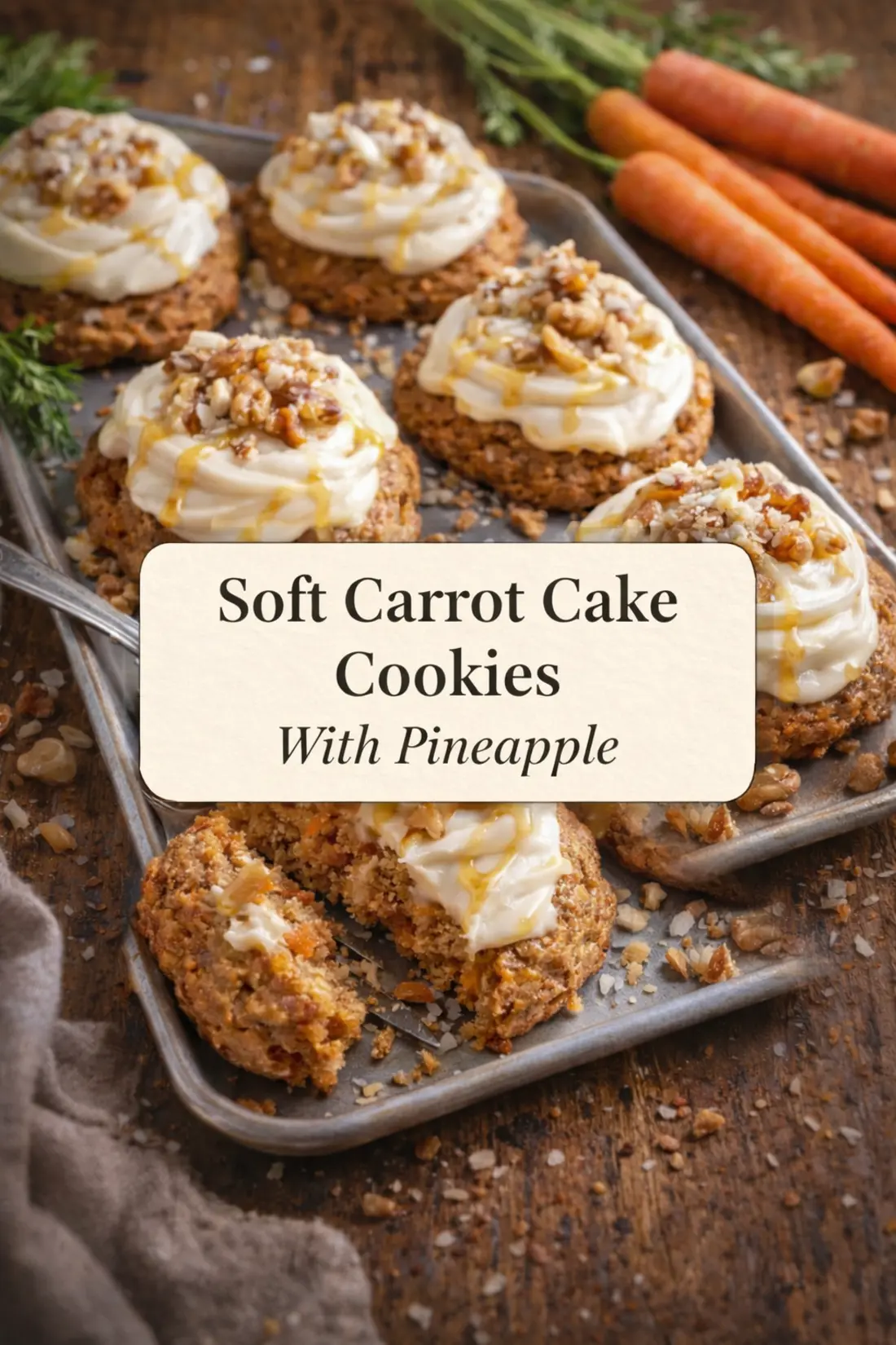 Carrot Cake Cookies with Pineapple Carrot Cake Cookies
