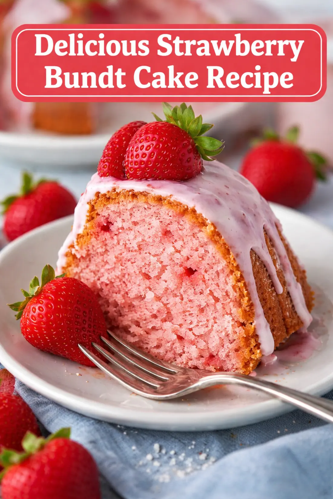 Strawberry Bundt Cake with Box Cake Strawberry Bundt Cake