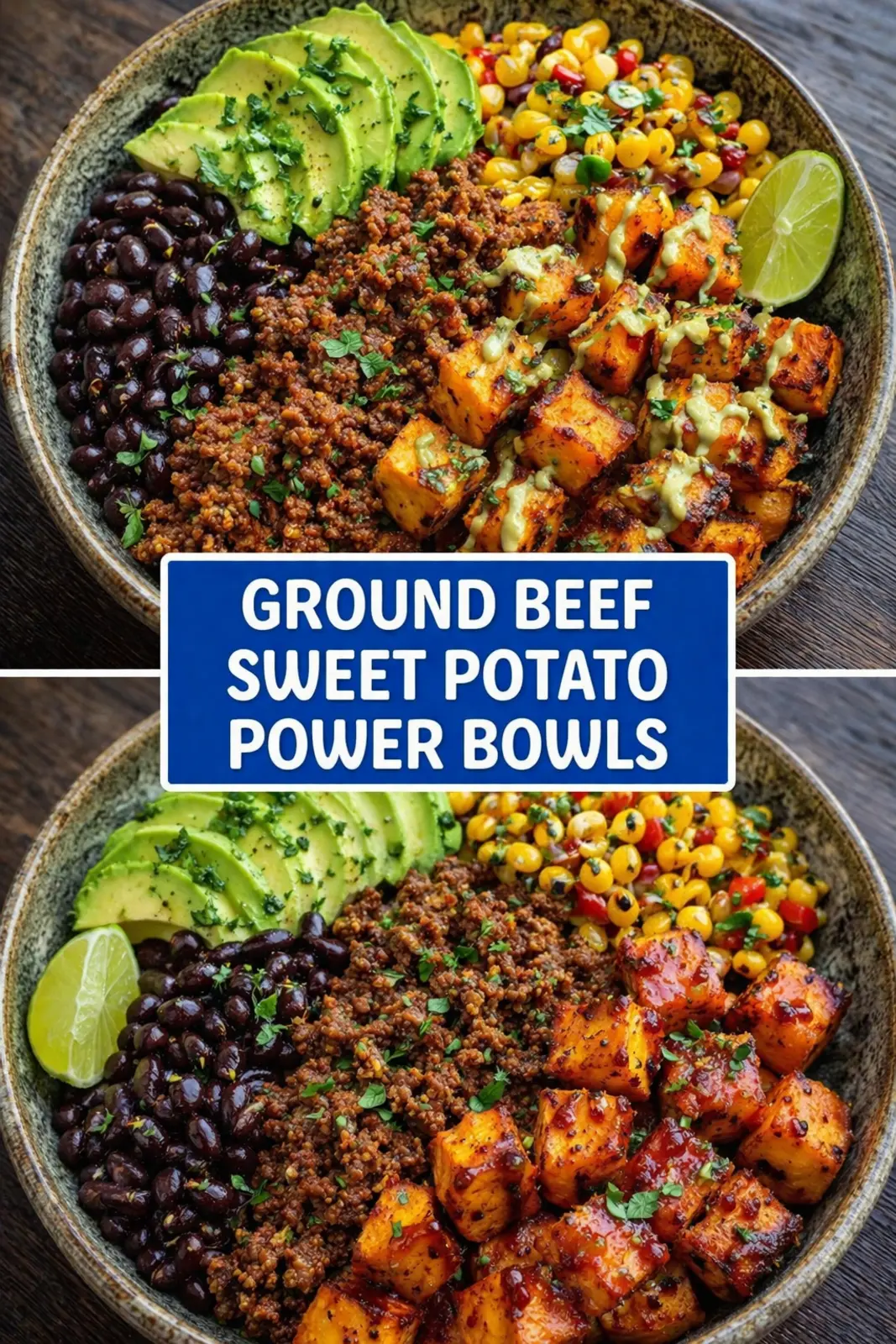 Ground Beef and Sweet Potato Bow 🥩 Ground Beef and Sweet Potato Bowl