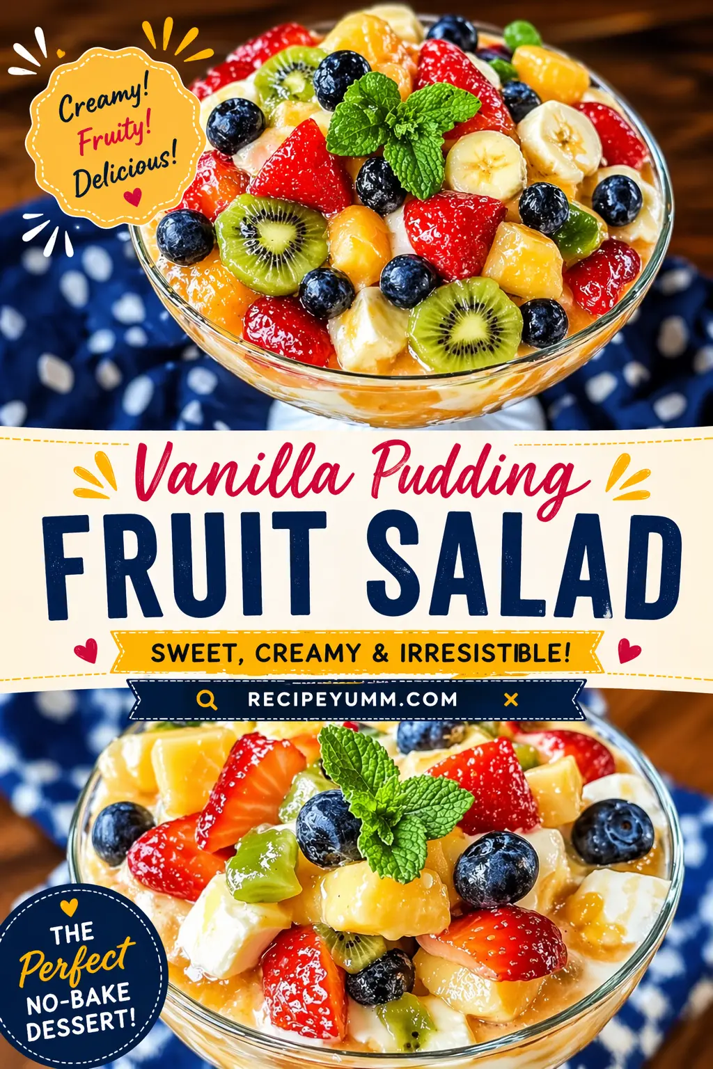 Fruit Salad with Vanilla Pudding Fruit Salad with Vanilla Pudding
