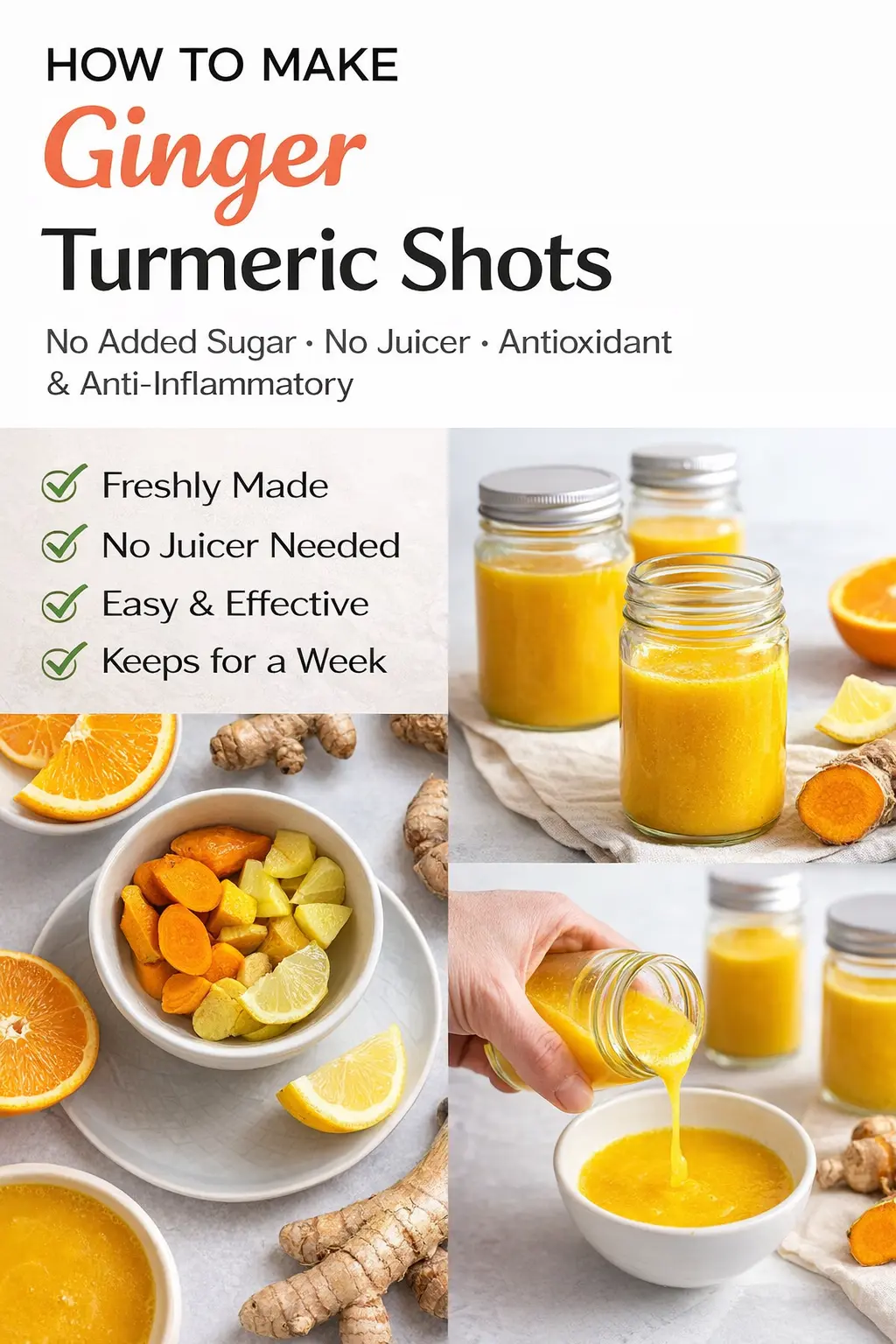 Ginger Lemon Turmeric Shots Ginger Lemon Turmeric