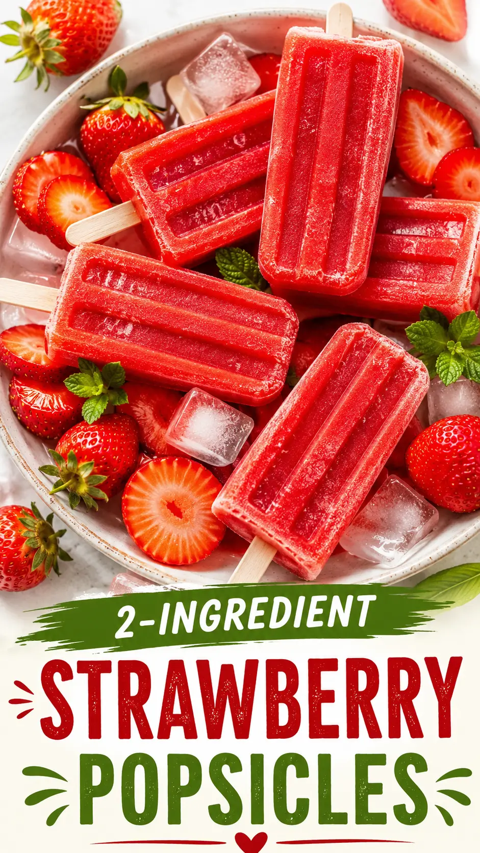 Strawberry Popsicles That Taste Fresh, Fruity, and Refreshing