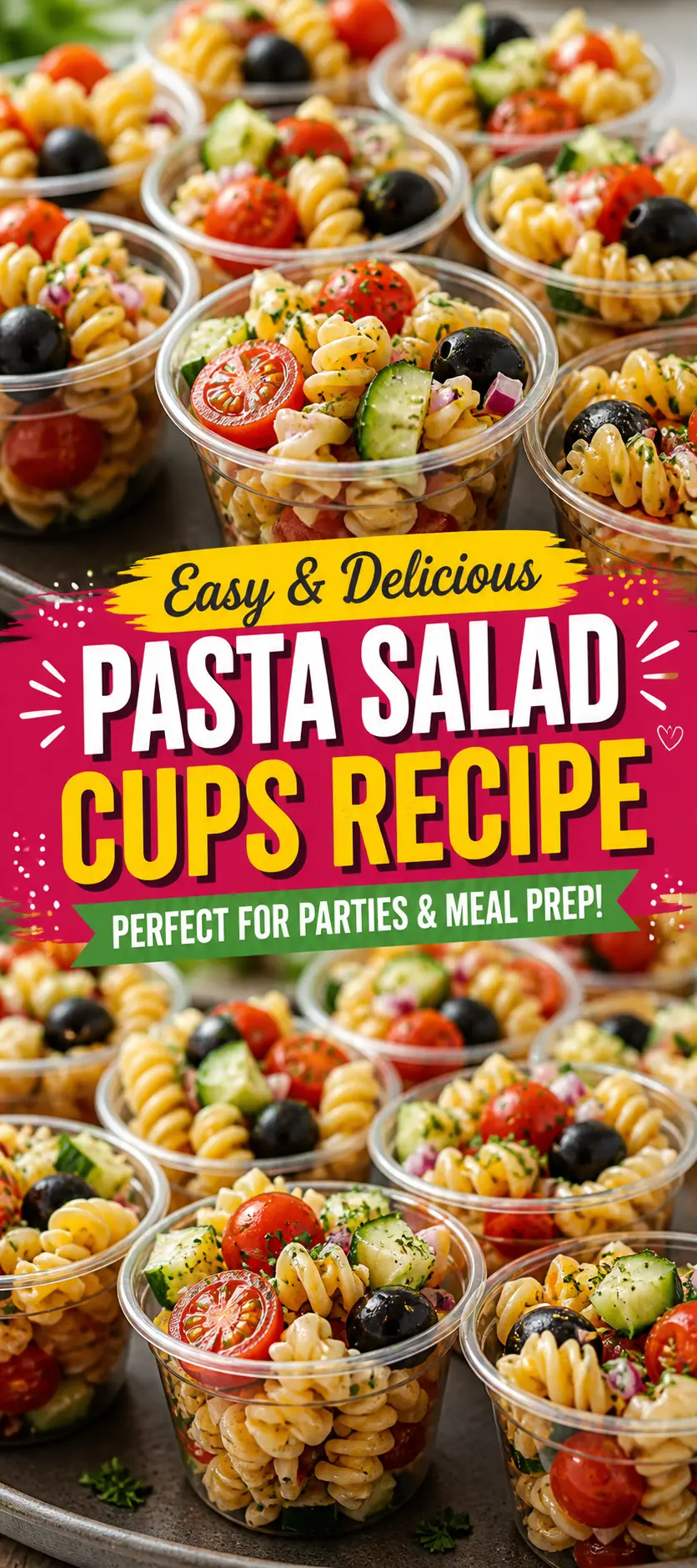 pasta salad cups Pasta Salad Cups